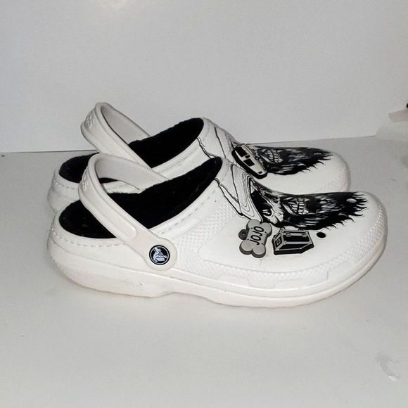 Luke Combs Edition Crocs White Unisex Fuzzy Interior Charms Pirate Face Sz M5 W7 - Picture 4 of 12